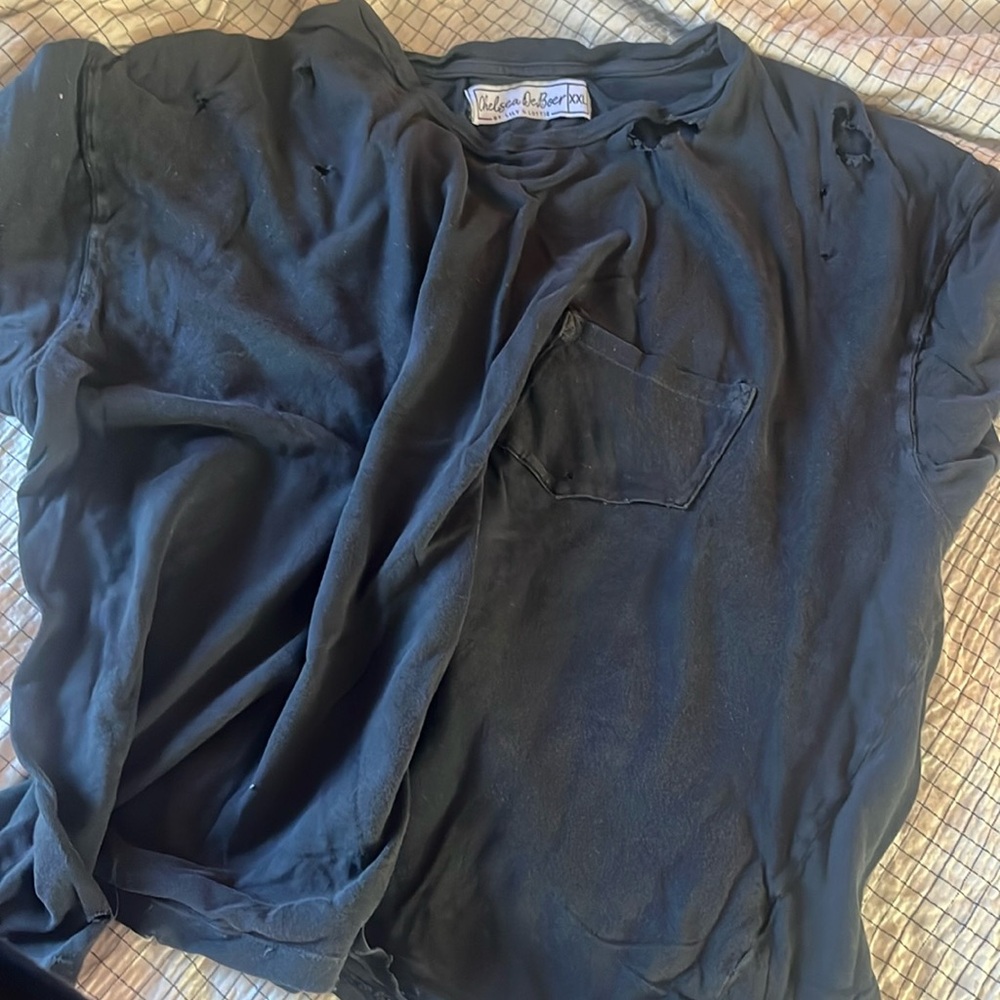 Chelsea Deboer by Lily & Lottie distressed tshirt